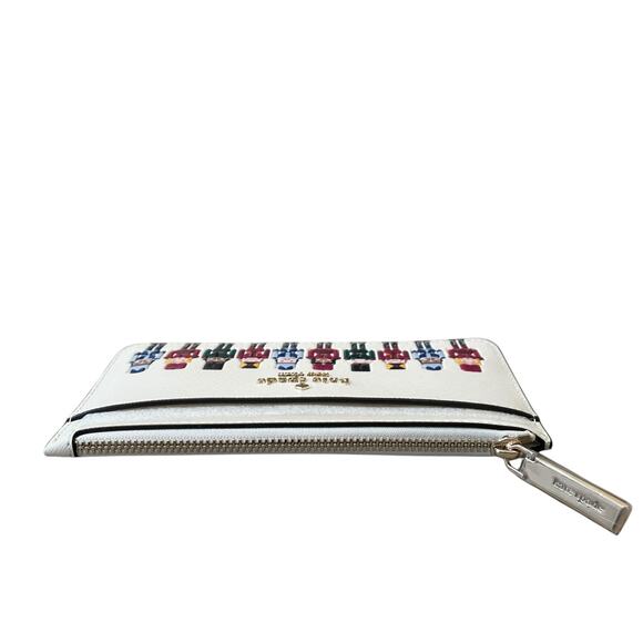 Kate Spade Oh What Fun Nutcracker Large Slim Card Holder Meringue NEW - Picture 2 of 14